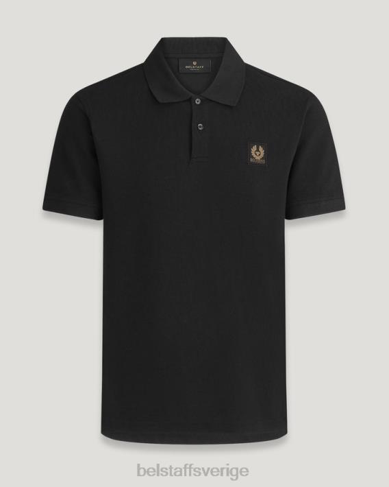 Kläder Belstaff polo bomullspiké svart män 46HH6207